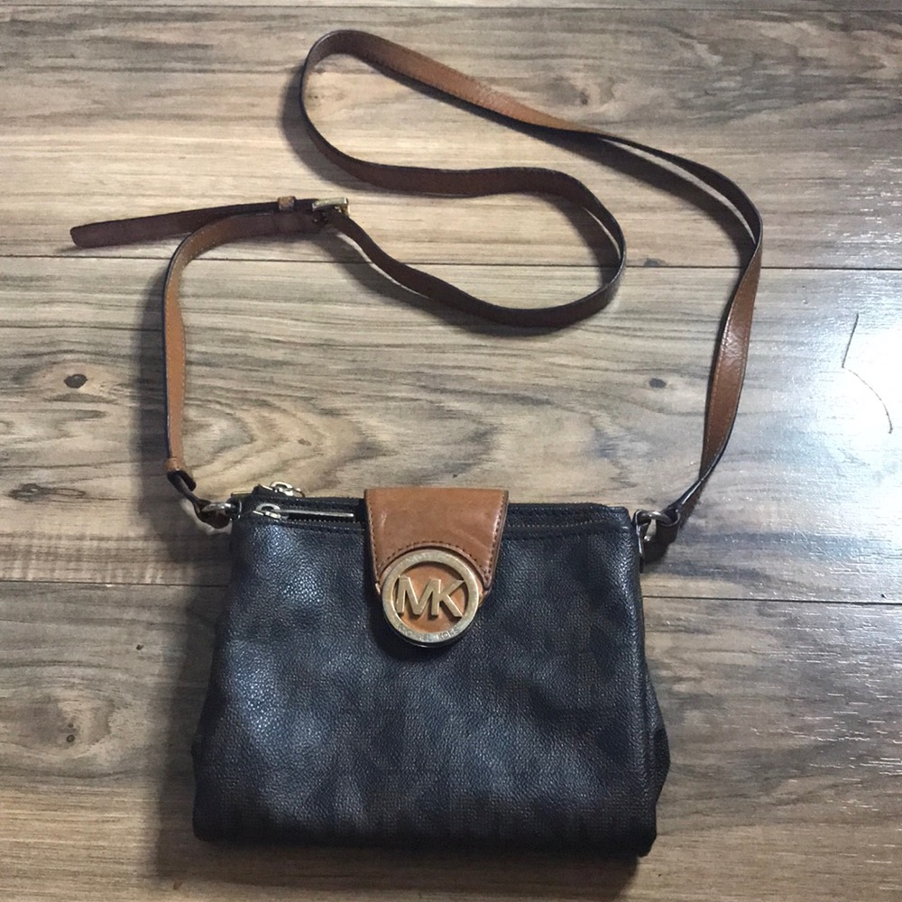 Michael Kors brown small shoulder bag purse